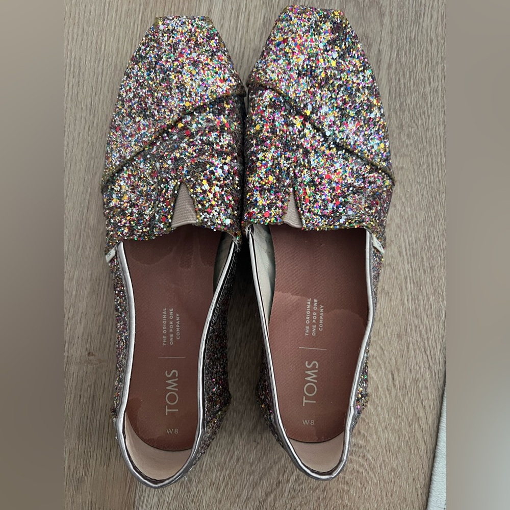 TOMS Women's Sparkling Multicolor Flats